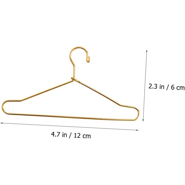Alasum 10pz Grucce in Metallo Mini per Bambole e Animali, Organizer Guardaroba Dorate