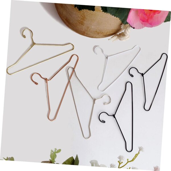 Set mit 10 Mini-Kleiderbügeln aus goldenem Eisen für Puppen und Haustiere ERINGOGO