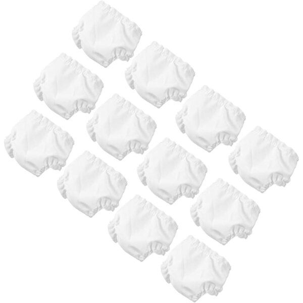 20 Mini Mutandine Bianche per Bambole 10 Pollici - Accessori Gioco di Finzione WEKAMOS