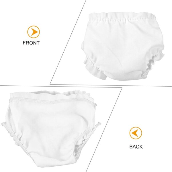 20 Mini Mutandine Bianche per Bambole 10 Pollici - Accessori Gioco di Finzione WEKAMOS