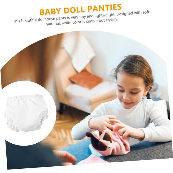 20 weiße Minihöschen für 10-Zoll-Puppen – Heim- und Rollenspielzubehör