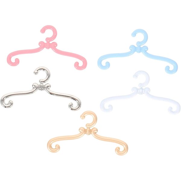 BESPORTBLE 25 Mini Appendiabiti in Lega di Zinco Colorati per Bambole 5x3,5 cm