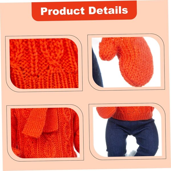 Set Vestiti Invernali Natalizi per Bambole 18 Pollici con Maglione, Pantaloni e Accessori