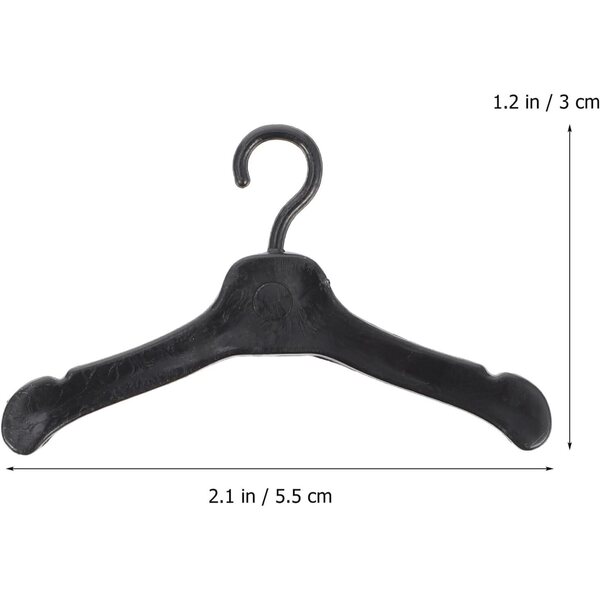 HEMOTON 50 Mini-Puppenkleiderbügel aus Kunststoff, langlebiges Zubehör für die Organisation von Puppenschränken