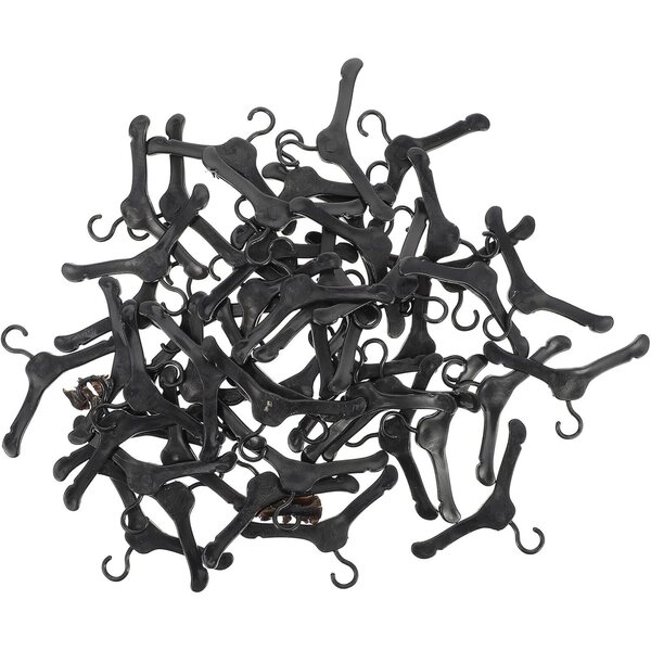 Alasum Set 50 Grucce Miniature in Plastica Ecologica per Vestiti Bambole