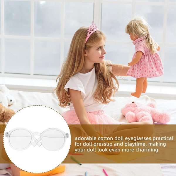 Occhiali da Bambola in Miniatura Trasparenti 9 cm per Bambole 20 cm - Accessori Moda