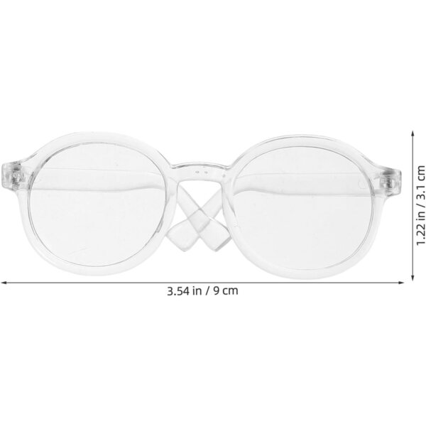 Mini Occhiali Rotondi Trasparenti per Bambole 20 cm - Accessori Moda e Travestimento