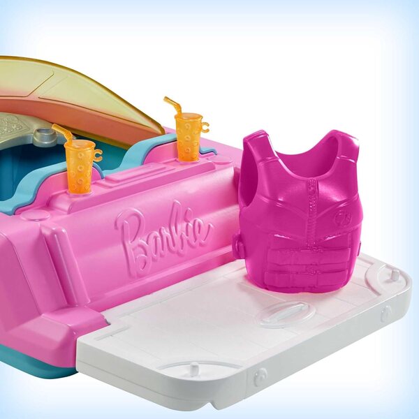 Barbie Motoscafo Galleggiante con Cucciolo e Accessori per Bambini 3+ Anni
