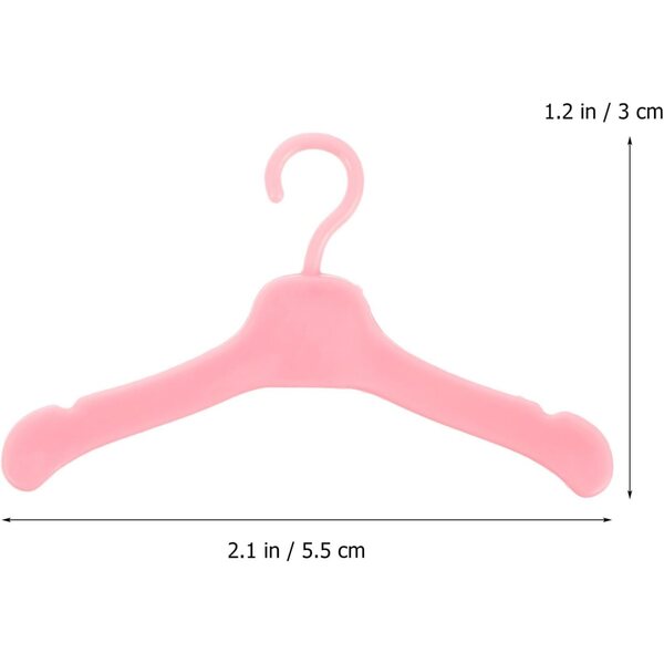 50 Mini Grucce in Plastica per Bambole, Appendini Resistenti e Compatti
