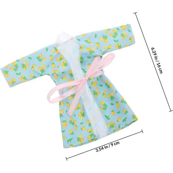 ORFOFE Set 4 Pezzi Vestiti per Bambole con Accappatoio, Asciugamano e Fascia in Stoffa