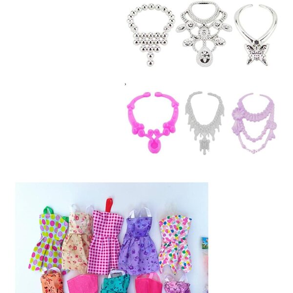 32-teiliges Puppenkleidungs- und Zubehörset – Syglawnd-Kleidung, Schuhe, Taschen und Schmuck