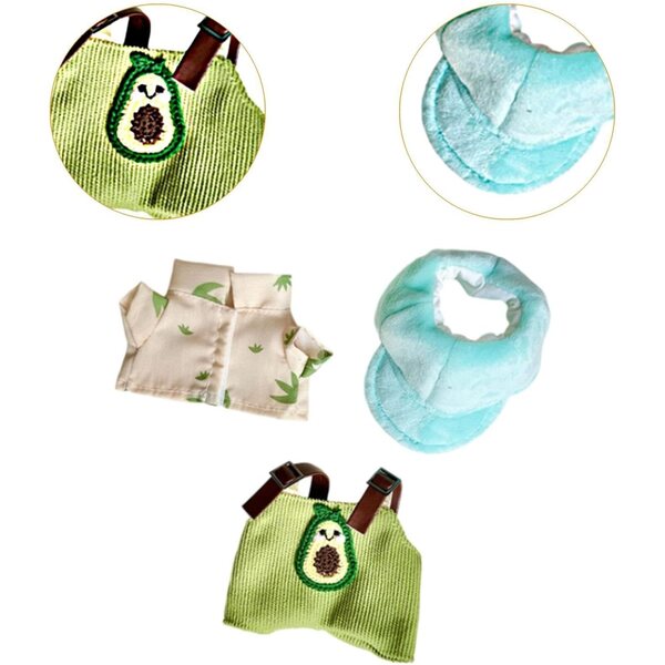 Vestiti per Bambole 20 cm Getuse, Set 3 Pezzi in Panno Morbido per Fai da Te e Regalo