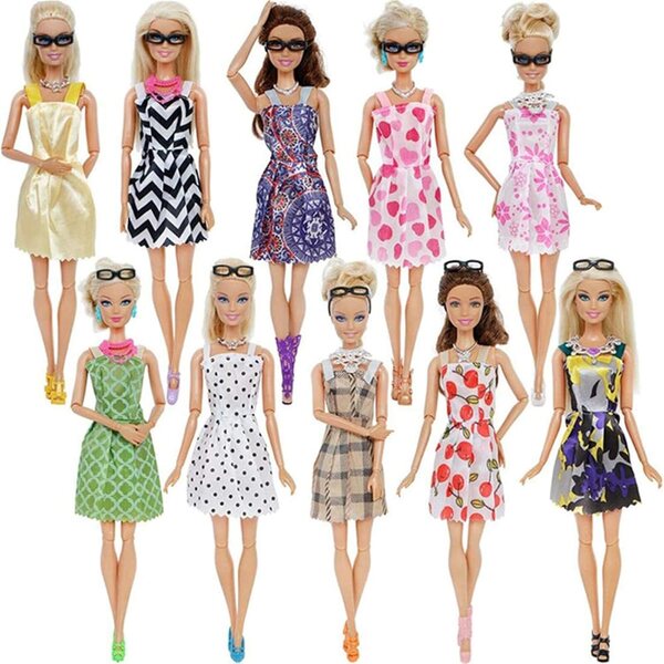 Set 32 pezzi accessori per bambole 30 cm, abbigliamento e scarpe di qualità