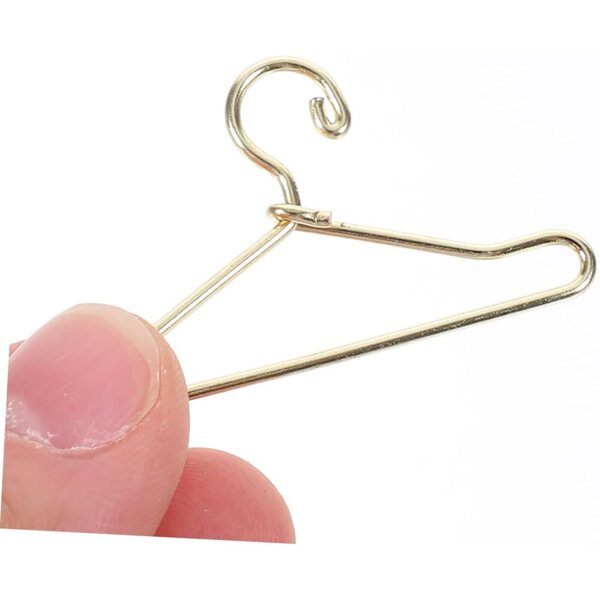24 Grucce Miniature Dorate in Ferro da 40mm per Vestiti Bambole e Organizzazione Cameretta
