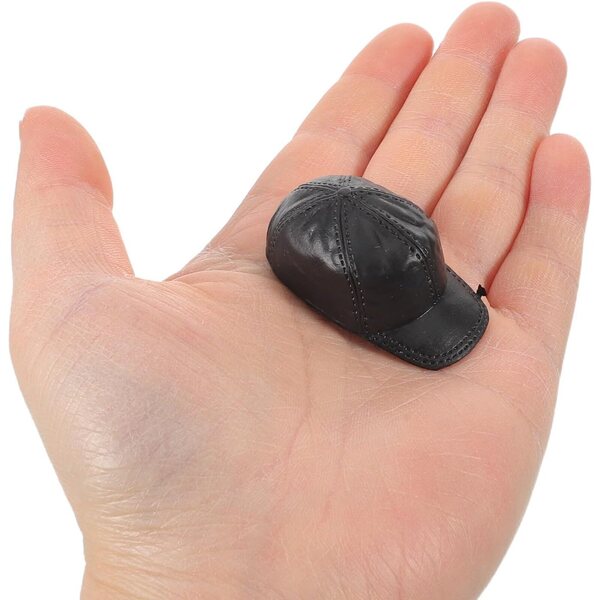 Mini-Hut aus schwarzem Gummi für 12-Zoll-Actionfiguren für Frauen, realistisch und vielseitig