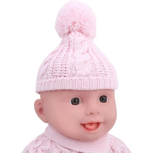 Acouto Vestiti per Bambole 43 cm - Maglione, Pantaloni, Cappello e Sciarpa Rosa