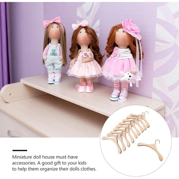 Gatuida Grucce in legno per bambini, set 20 pezzi per vestiti delle bambole