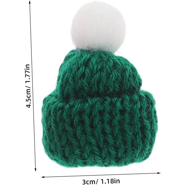 ERINGOGO 40 Mini Cappelli Natalizi in Lana per Decorazioni Albero, Bottiglie e Fai da Te