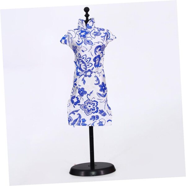 Set 3 Vestiti Cheongsam per Bambole 30cm - Abiti Tradizionali Cinesi in Tessuto Colorato