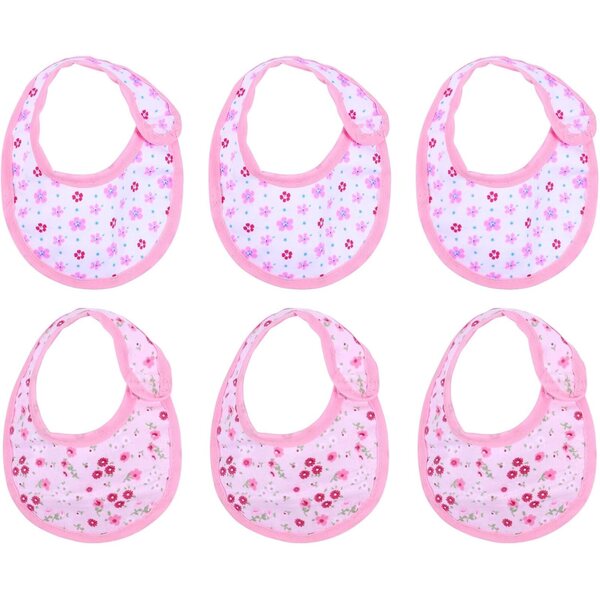 Alasum 6 Bavaglini per Bambole Riutilizzabili Regolabili in Tessuto Rosa 18 pollici