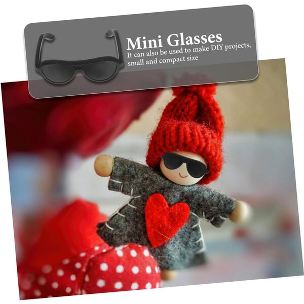 60 Occhiali da Sole Mini in Plastica per Bambole - Accessori Resistenti e Leggeri per Progetti Fai da Te