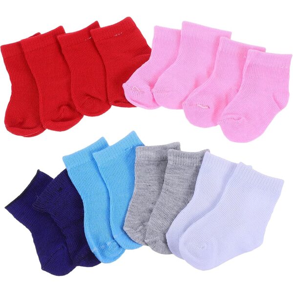 VICASKY 8 Paar Socken für 18-Zoll-Puppen, buntes Miniaturhaus-Zubehör