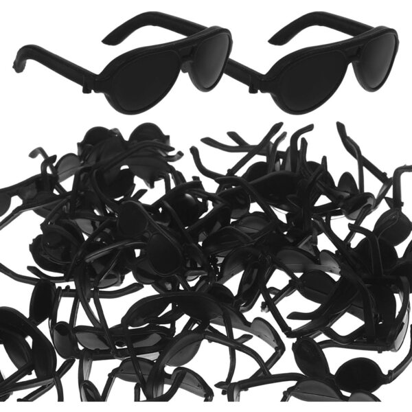 Beaupretty 60 Mini Occhiali da Sole in Plastica per Bambole e Progetti Fai da Te