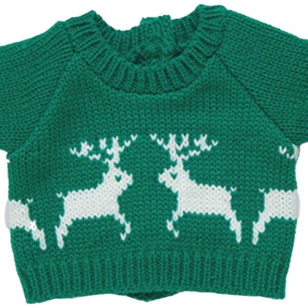Gestrickte Winterkleidung für 18-Zoll-Puppen mit Pullover, Hose, Mütze, Handschuhen und Schal