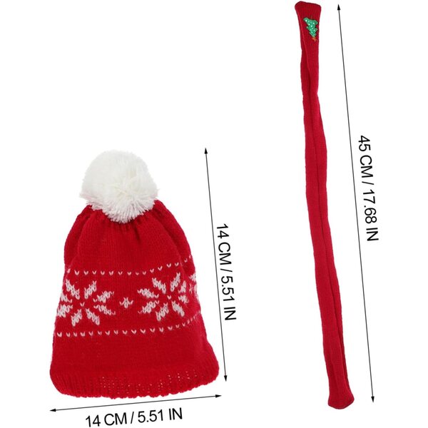 BESPORTBLE Set Mini Cappello e Sciarpa in Lana per Pupazzo di Neve e Decorazioni Natalizie