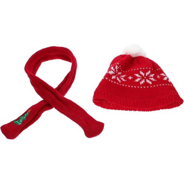 BESPORTBLE Set Mini Cappello e Sciarpa in Lana per Pupazzo di Neve e Decorazioni Natalizie