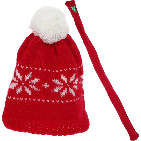 BESPORTBLE Set Mini Cappello e Sciarpa in Lana per Pupazzo di Neve e Decorazioni Natalizie