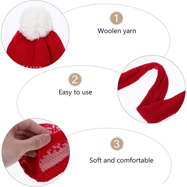 Mini Cappello e Sciarpa Natalizia in Lana per Bambole e Decorazioni Fai da Te