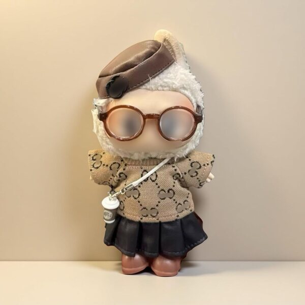 Lububu Puppenkleidung 17 cm mit 6 hochwertigen Accessoires in Braun