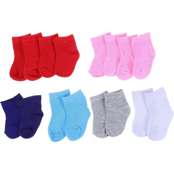 ORFOFE 8 Paia Calzini per Bambole 18 Pollici, Accessori Lavabili e Realistici per Mini Case
