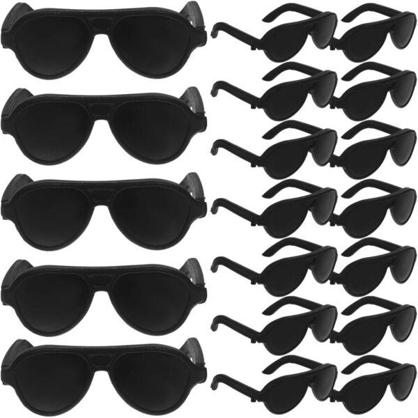 GARVALON 60 Occhiali da Sole Mini in Plastica per Bambole - Accessori Decorativi e Fai da Te