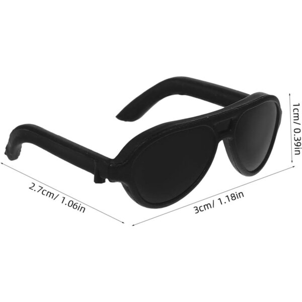 GARVALON 60 Occhiali da Sole Mini in Plastica per Bambole - Accessori Decorativi e Fai da Te