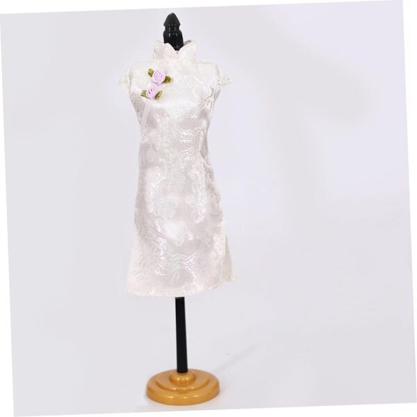 3 Vestiti Cheongsam Cinesi in Tessuto per Bambole, Abbigliamento Tradizionale Riutilizzabile
