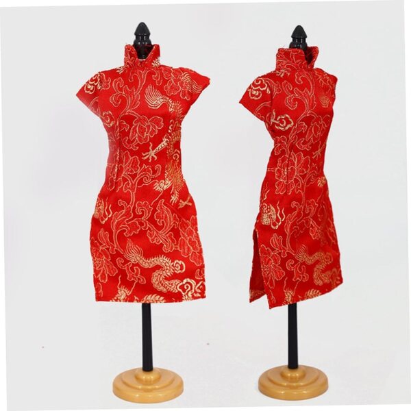 3 Vestiti Cheongsam per Bambole - Abiti Tradizionali Cinesi Riutilizzabili