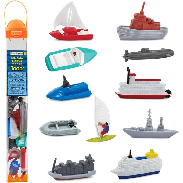 Miniature in Plastica In The Water TOOB - 12 Mini Navi Dettagliate Safari Ltd.