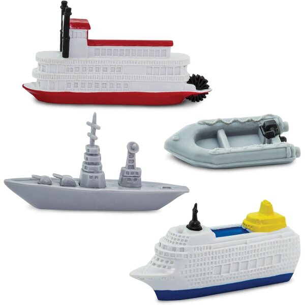 Miniature in Plastica In The Water TOOB - 12 Mini Navi Dettagliate Safari Ltd.