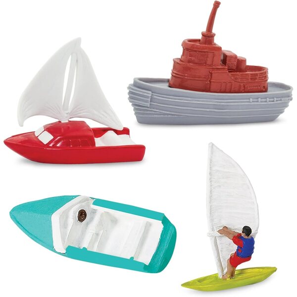 Miniature in Plastica In The Water TOOB - 12 Mini Navi Dettagliate Safari Ltd.