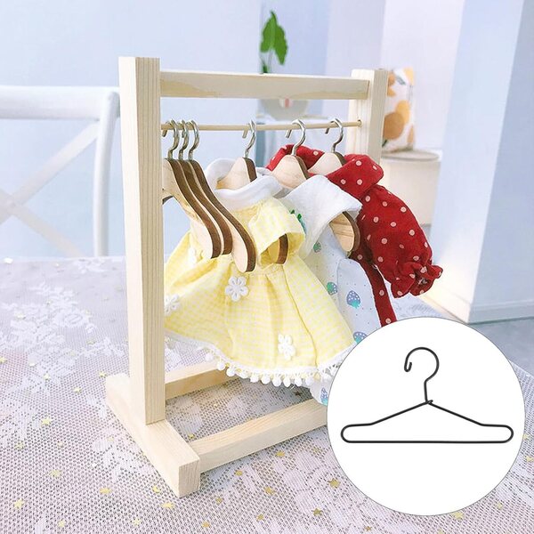 Set 20 Grucce in Metallo per Bambole 6,5 cm – Mini Appendini per Vestiti Bambini