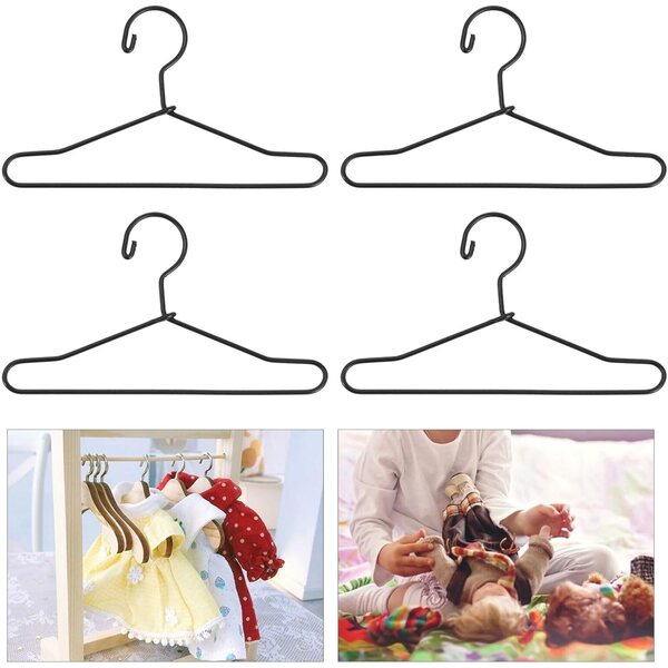 Set 20 Grucce in Metallo per Bambole 6,5 cm – Mini Appendini per Vestiti Bambini