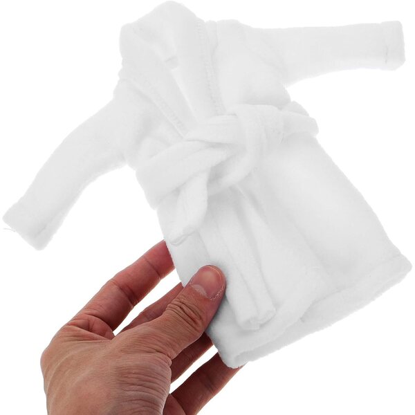 2 Pezzi Accappatoi Elfo Natale per Bambole 30 cm - Accessori Natalizi Casa delle Bambole