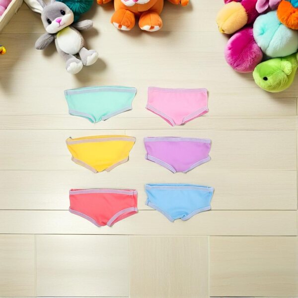 GARVALON Set 6 Mutandine per Bambole 18 Pollici in Cotone Colori Assortiti