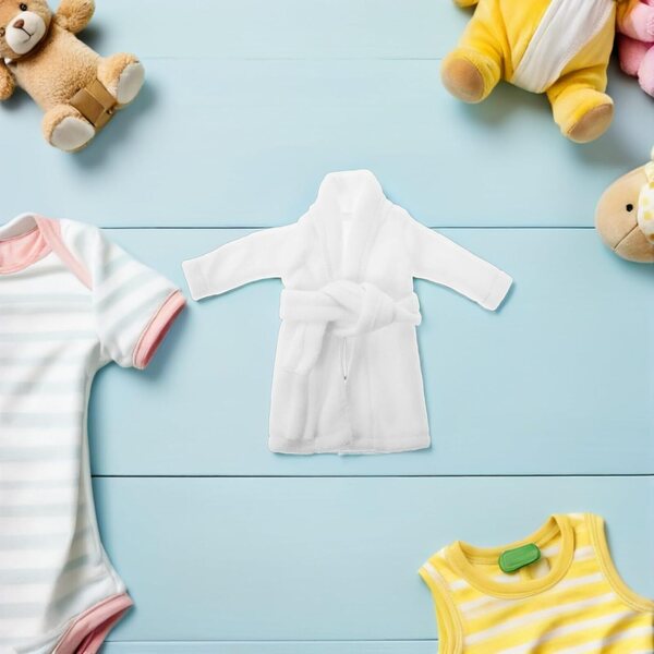 ORFOFE Set 2 Accappatoi Natalizi per Bambole Elfo e Mini Babbo Natale Bianco
