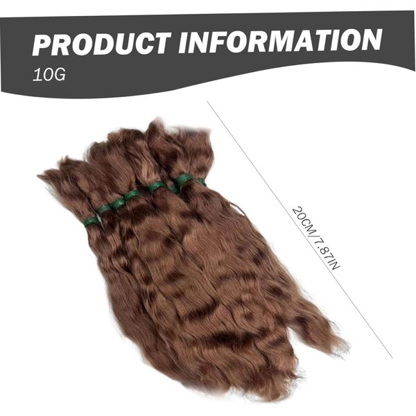 Capelli Ricci Marroni per Bambole in Mohair 8 Pollici - Realistici e Facili da Lavorare