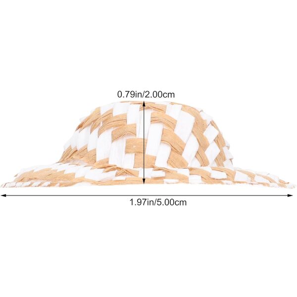 BESPORTBLE 20 Cappelli Intrecciati Miniatura per Bambole e Decorazioni Fai da Te