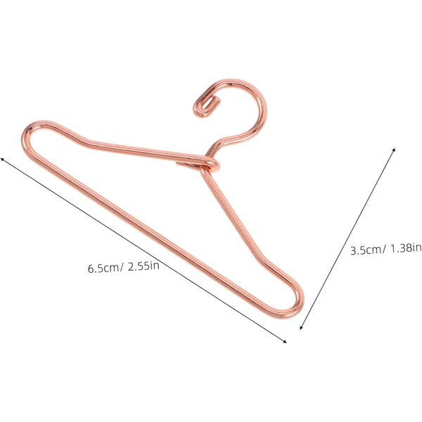 BESTonZON 50 pezzi Grucce Miniatura per Bambole, Appendiabiti in Ferro 4x2,5 cm