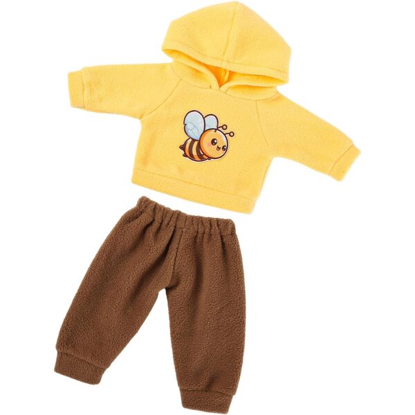 Sportset 43 cm mit Kapuze und Cartoon-Aufdruck für Puppen – Kinderbekleidung